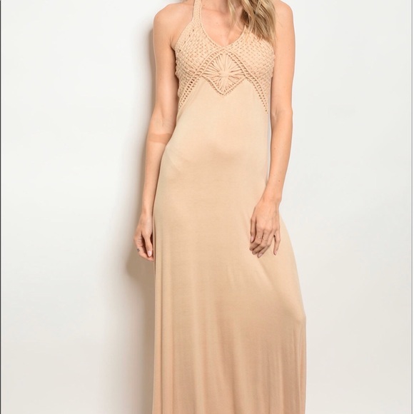 Tan Maxi Dress - Picture 2 of 3